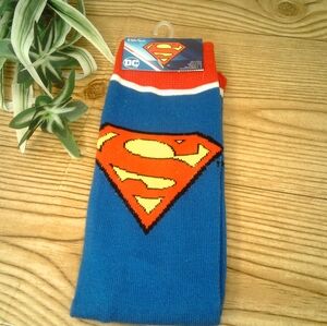 DC Superman Men's Bold Blue and Red Socks